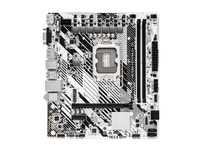 Placa ASROCK H610M-HDV M.2+D5 Intel LGA1700 DDR5 HDMI/DP/RJ-45 - Imagen 2