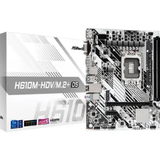 Placa ASROCK H610M-HDV M.2+D5 Intel LGA1700 DDR5 HDMI/DP/RJ-45
