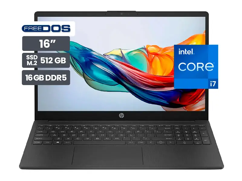 Laptop HP 200 G2i 16″ Intel Core 7 150U 16GB SSD512GB No incluye Windows