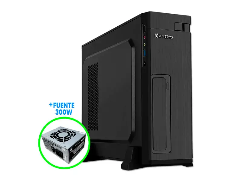 Case Antryx Xtreme Slim XS-100U + Fuente 300W (AC-XS100UK-300CPR1) Black