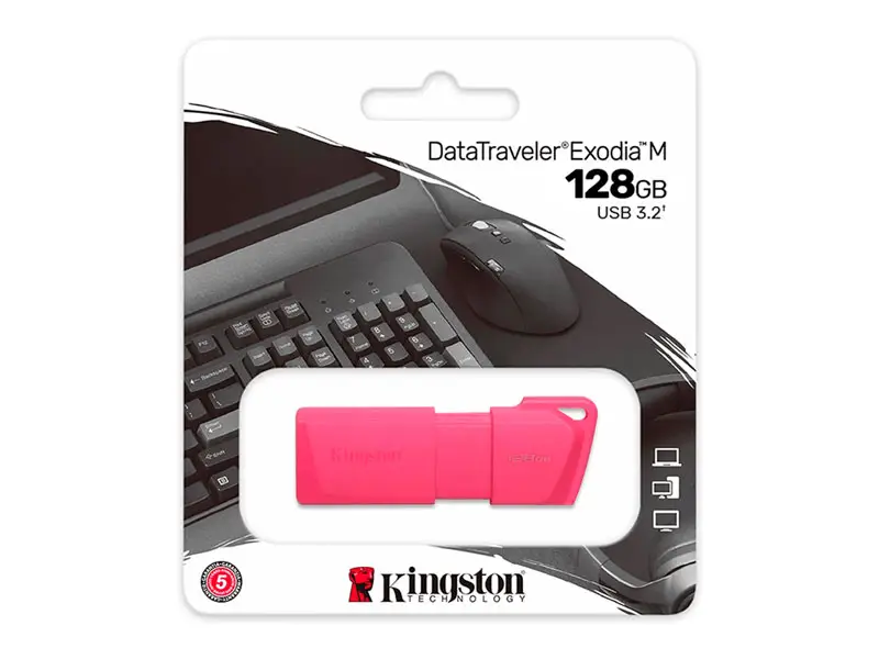 Memoria USB 3.2 128GB Kingston DataTraveler Exodia Pink Neon