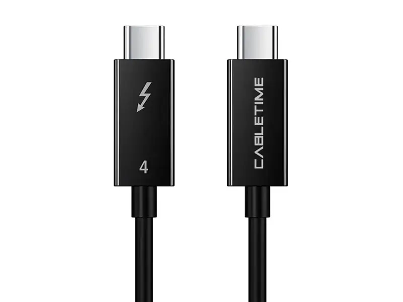 Cable USB-C Thunderbolt 4 0.8mt CABLETIME CT40G 8K 100W