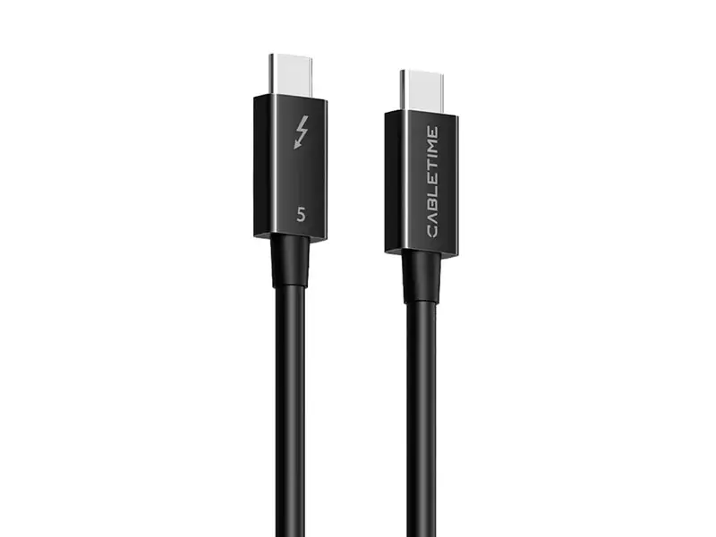 Cable USB-C Thunderbolt 5 0.8mt CABLETIME CT50G 8K 240W