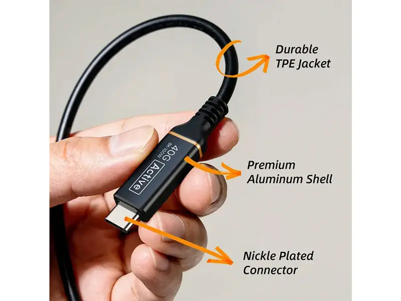 Cable USB-C a USB-C 3mts CABLETIME CU43N 100W 8K - Imagen 2