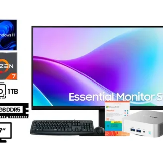 COMPUTADORA GEEKOM A8 RYZEN 7 8745HS 16GB SSD1TB + Monitor 27″ Wind11P