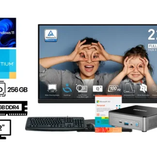 COMPUTADORA GEEKOM Air 12 Intel Pentium Gold 7505 8GB SSD256GB + Monitor 22″ W11Pro