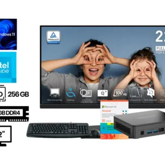 COMPUTADORA GEEKOM Air 12 Lite N95 8GB SSD256GB + Monitor 22″ W11Pro