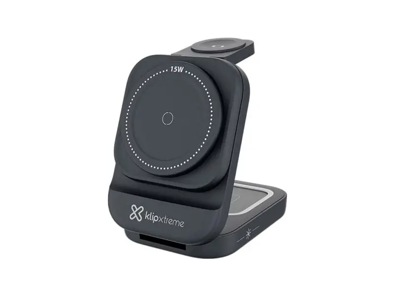 Cargador inalámbrica 3 en 1 Klip Xtreme PowerDesk Lite para mesa 15W (KDC-150)