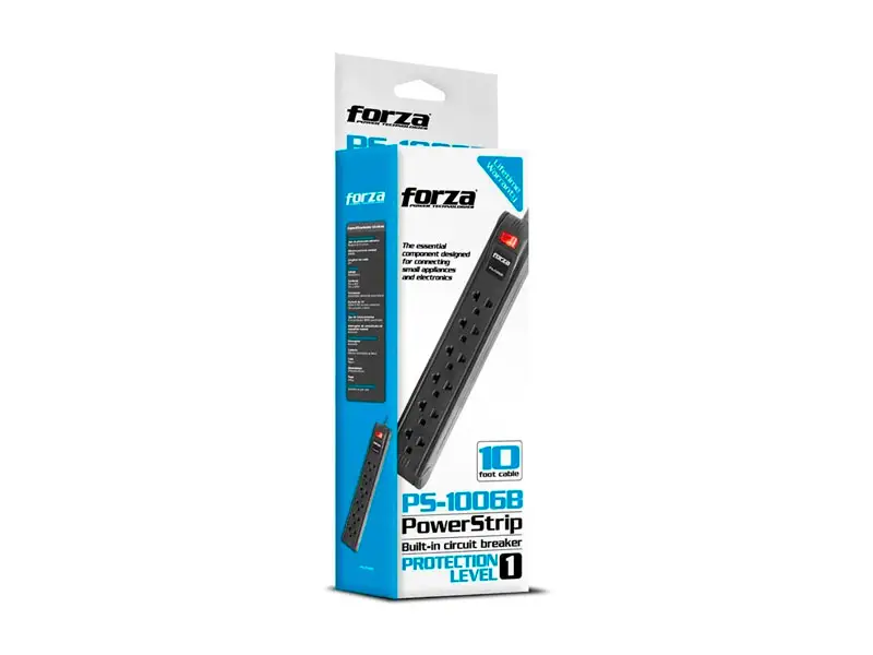 Supresor de Pico Forza PS-1006B 6 Tomas - Imagen 2