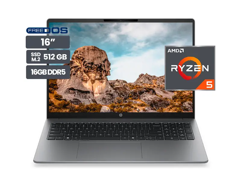 Laptop HP 200 G2a 16″ AMD Ryzen 5 220 16GB SSD512GB No Incluye Windows
