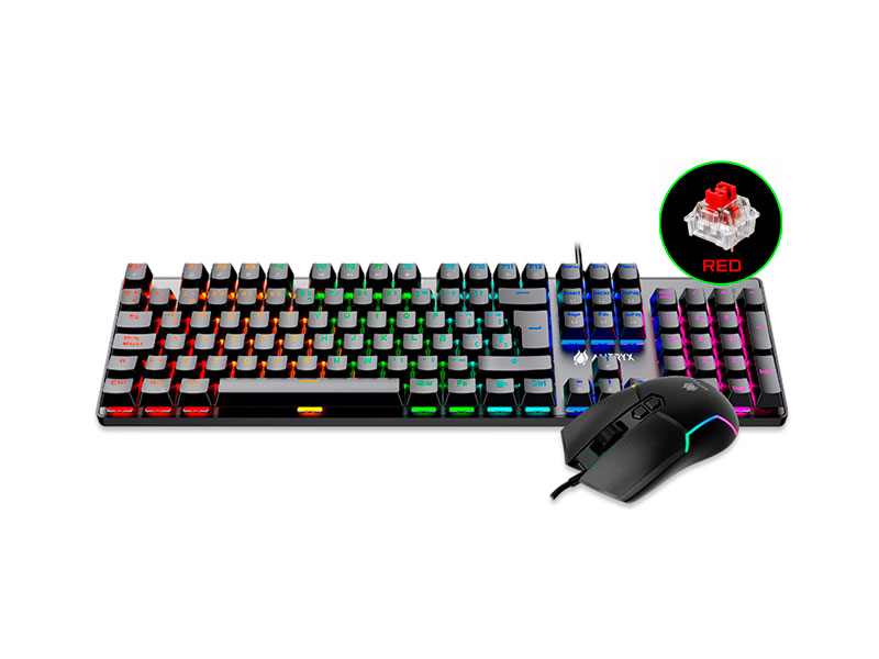 Teclado Mecanico + Mouse Antryx GC-3500 Black/Red Switch (AGC-3500KRE-SP)