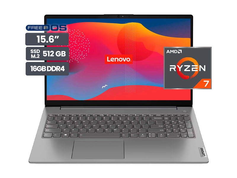 Laptop Lenovo V15 G4 15.6″ AMD Ryzen 7 7730U 16GB SSD512GB No incluye Windows