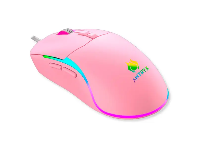Mouse Gaming Antryx M760 DPI 12800 Pink (AGM-M760PK) - Imagen 2