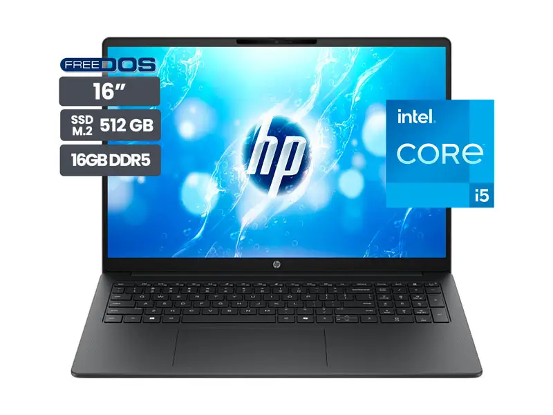 Laptop HP 200 G2i 16″ Intel Core 5 120U 16GB DDR5 SSD512GB No incluye Windows