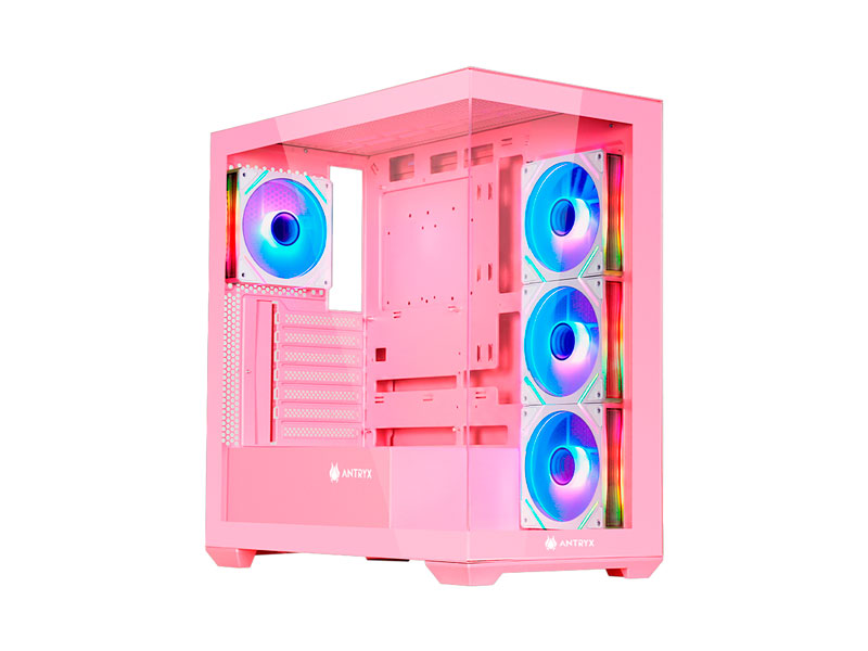 Case Antryx FX 750 ARGB FAN X4 Pink/Vidrio Templado