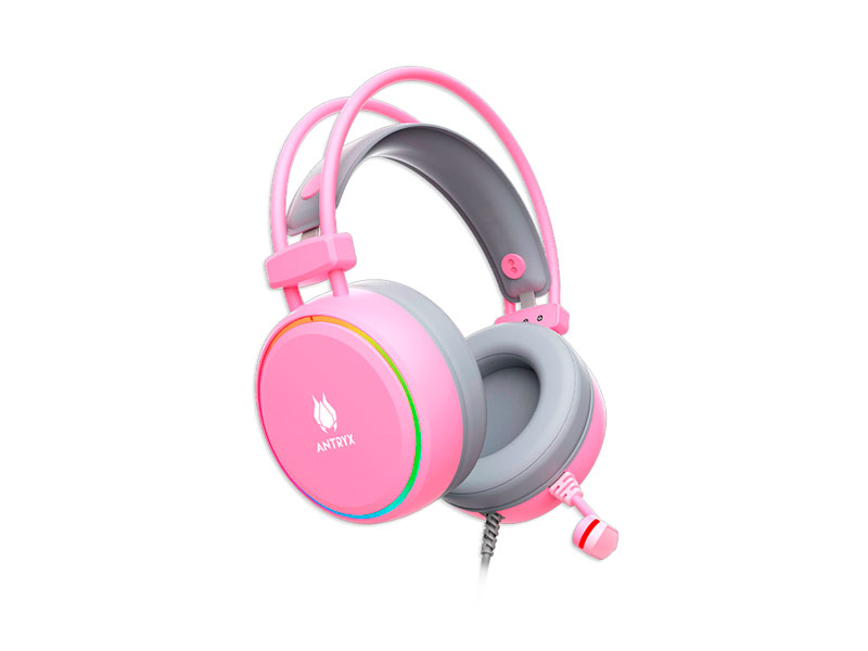 Auricular Gaming Antryx GH-750 7.1 Virtual RGB USB Pink - Imagen 2