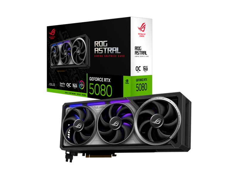 Tarjeta Grafica ASUS ROG Astral NVIDIA GeForce RTX 5080 Gaming OC 16GB GDDR7
