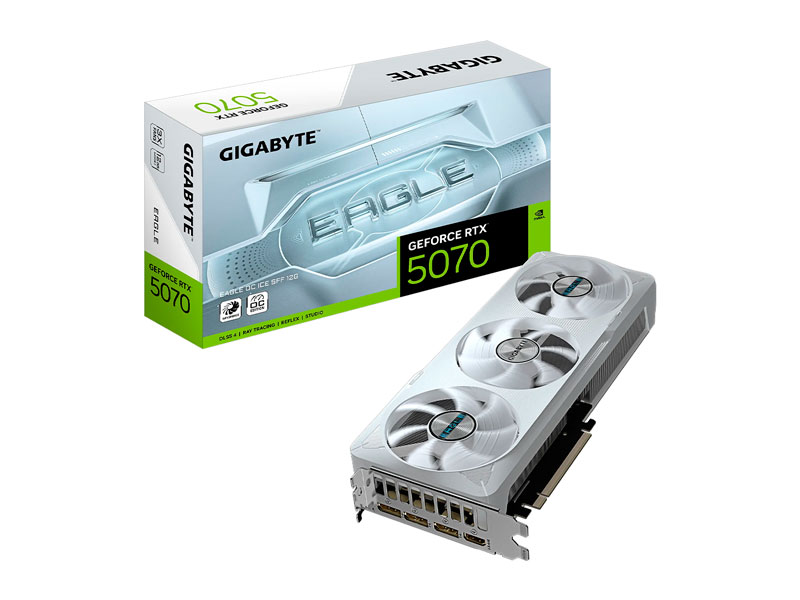 Tarjeta Grafica Gigabyte NVIDIA GeForce RTX 5070 Eagle OC ICE SFF 12GB GDDR7