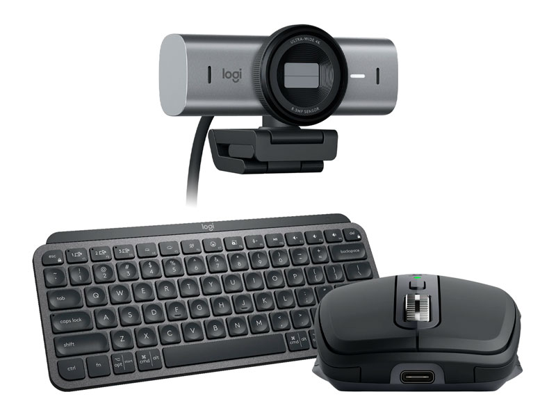 Combo Logitech MX Teclado Keys Mini + Mouse ANYWHERE 3S + Camara brio pro 700 Wireless Graphite - Imagen 2
