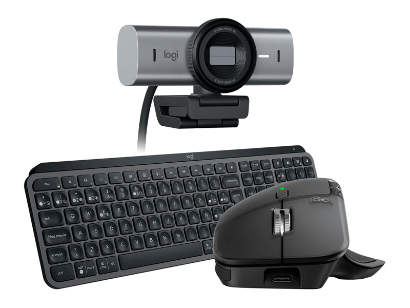 Combo Logitech MX Teclado Keys S Iluminated + Mouse MASTER 4 + Camara Brio Pro 700 Wireless Black/Graphite - Imagen 2