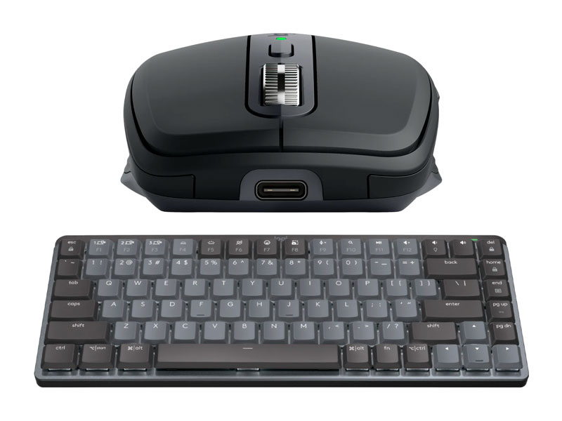Combo Logitech MX Teclado Mechanical Mini + Mouse ANYWHERE 3S Wireless Graphite - Imagen 2