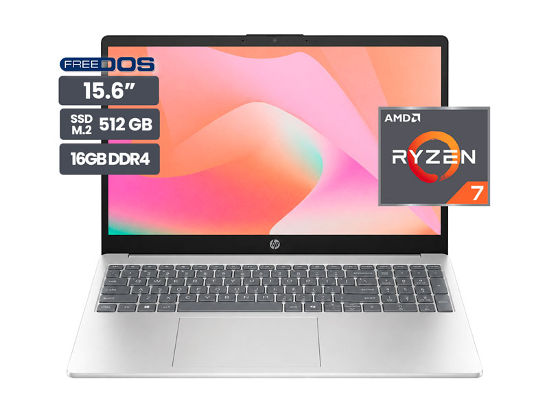 Laptop HP 15-FC0371LA 15.6″ AMD Ryzen 7 7730U 16GB SSD512GB No incluye Windows