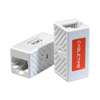 Acoplador de red CABLETIME CNC6W Cat6 RJ45 Blanco