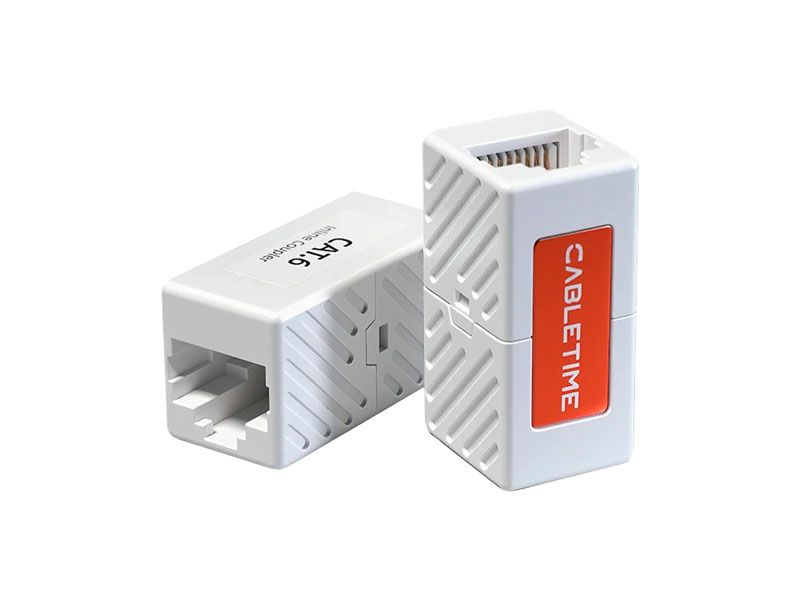 Acoplador de red CABLETIME CNC6W Cat6 RJ45 Blanco