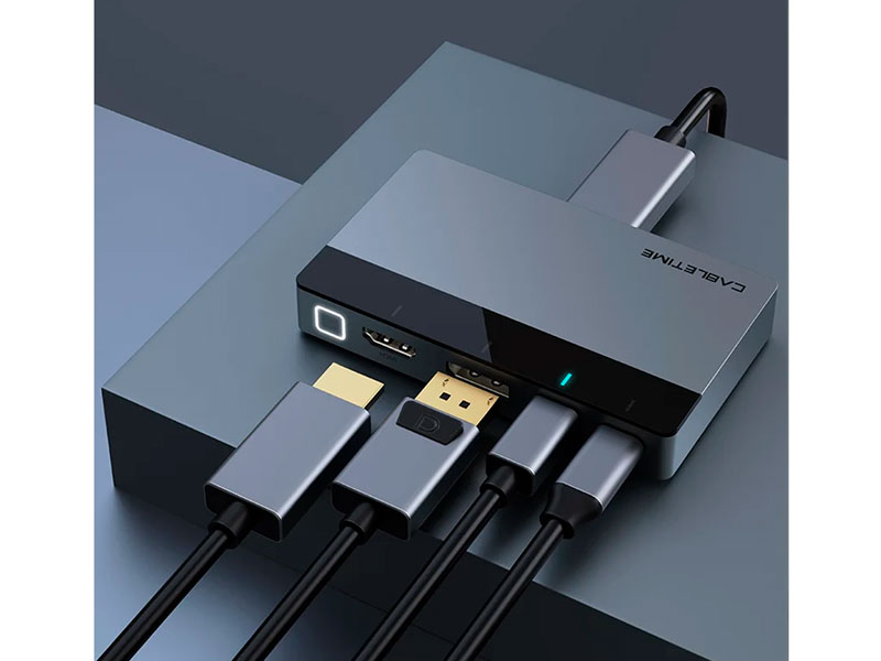 Conmutador HDMI 4 en 1 CABLETIME CB00G USB-C/HDMI/DP/Mini DP - Imagen 3