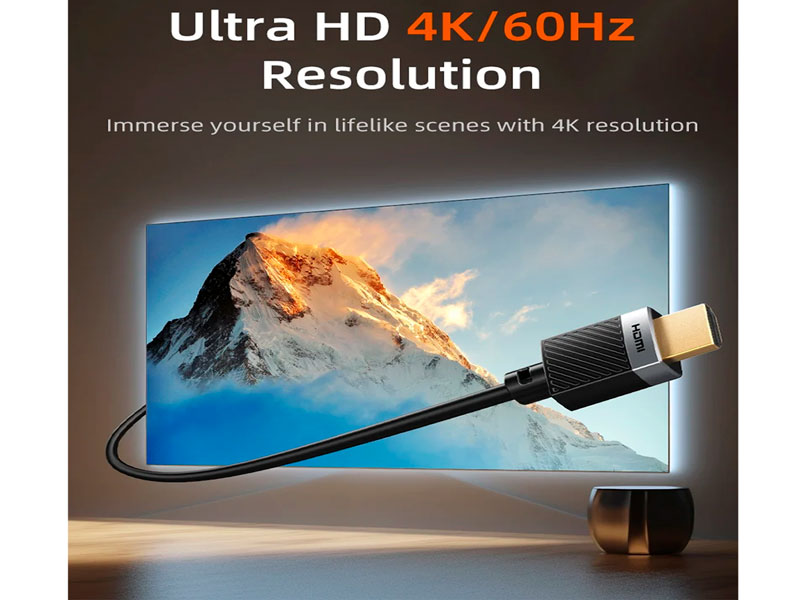 Cable HDMI a HDMI 2.0 10mts CABLETIME CH24Q 4K 60Hz - Imagen 2