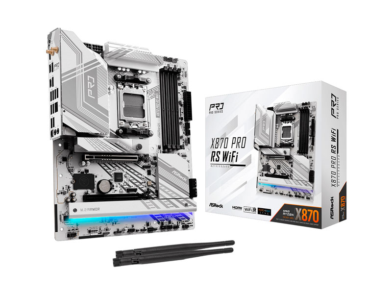 Placa ASRock X870 PRO RS AM5 Wi-Fi 7 DDR5 HDMI RJ45 ATX