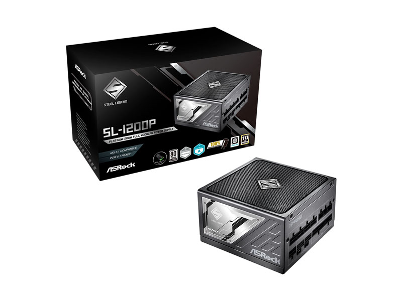 Fuente ASRock SL-1200P 1200W Power supply 80 Plus Platinum Black