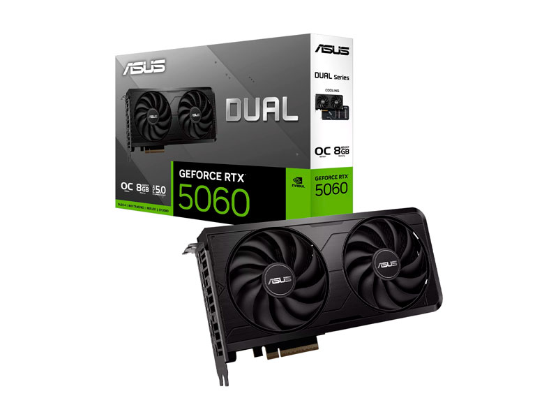 Tarjeta Grafica ASUS NVIDIA GeForce RTX 5060 Dual OC 8GB EVO GDDR7