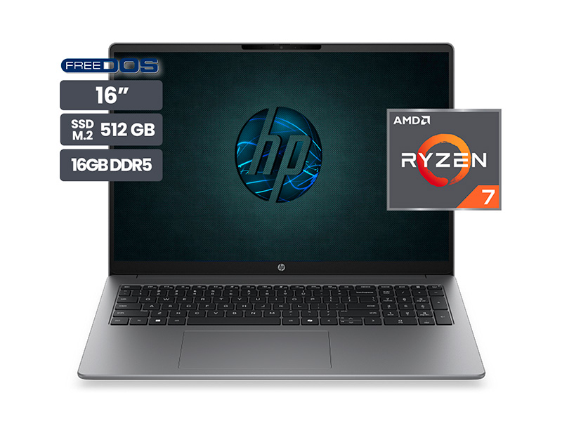 Laptop HP 200 G2a 16″ AMD Ryzen 7 250 16GB SSD512GB No Incluye Windows