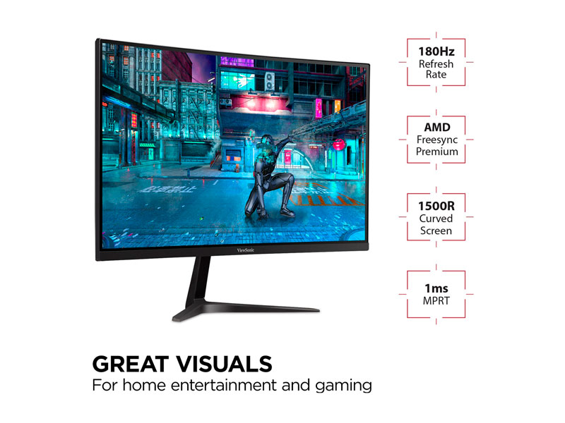 Monitor ViewSonic Gaming VX2718-2KPC-MHD 27″ WQHD 250cd/m²/1ms/180Hz/ HDMI/DP - Imagen 2