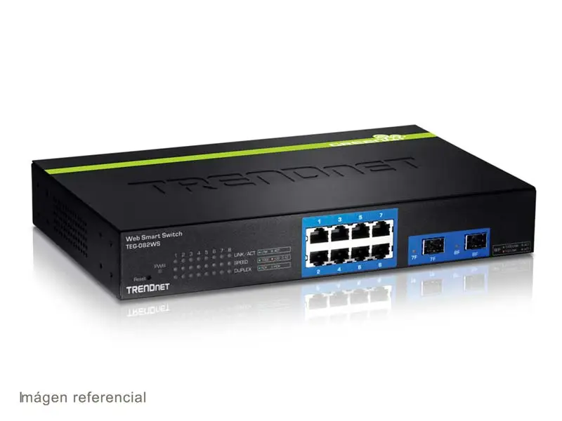 Switch TRENDnet TEG-082WS 10 Puertos Gigabit Web Smart