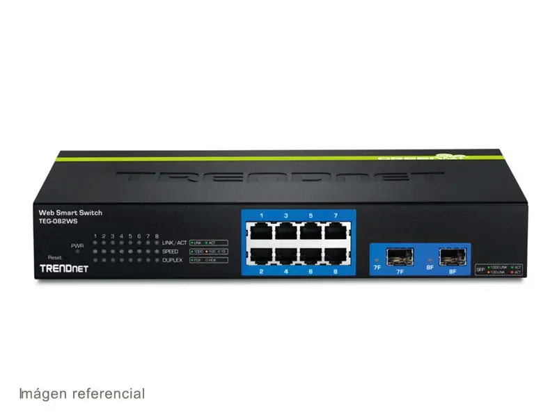 Switch TRENDnet TEG-082WS 10 Puertos Gigabit Web Smart - Imagen 2