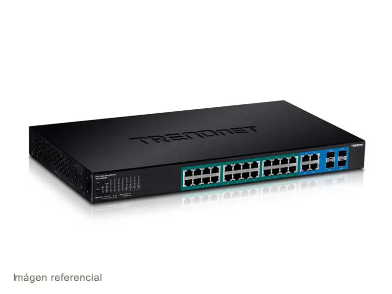 Switch TRENDnet TPE-2840WS 24 Puertos web smart PoE+ Port Gigabit