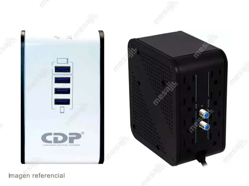 Estabilizador CDP 1000VA (500w) R2CU-AVR1008I 4-USB 8 tomas 220v - Imagen 3