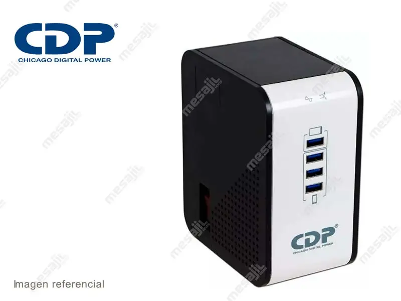 Estabilizador CDP 1000VA (500w) R2CU-AVR1008I 4-USB 8 tomas 220v