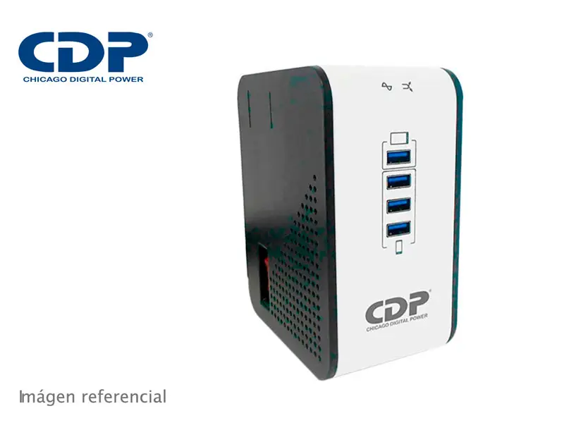 Estabilizador CDP 1000VA (500w) R2CU-AVR1008I 4-USB 8 tomas 220v - Imagen 2