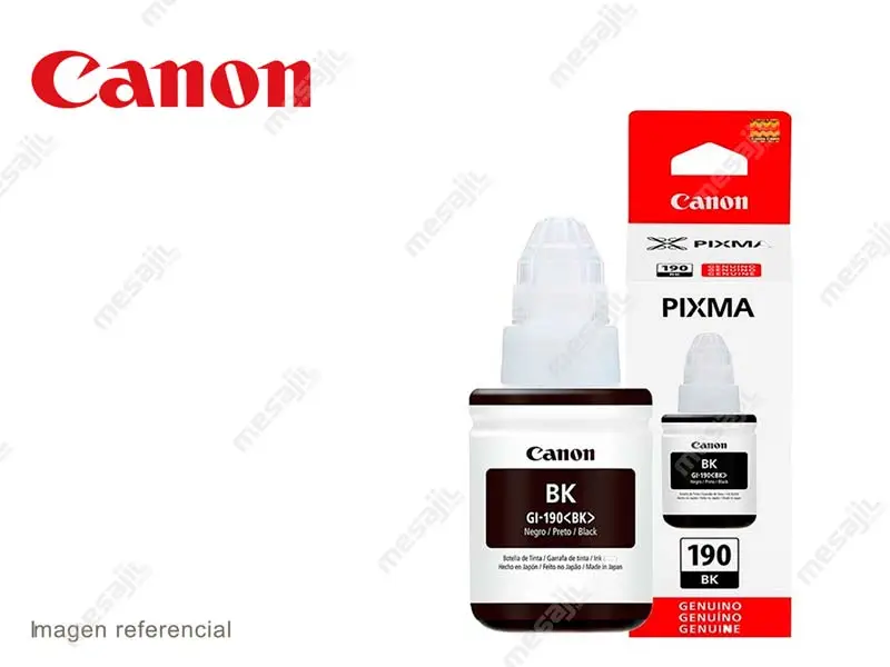 Botella de Tinta Canon GI-190 Black G2100/G3110/G4110 135ml