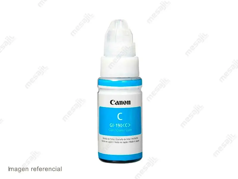 Botella de Tinta Canon GI-190 Cyan G2100/G3110/G4110 70ml - Imagen 2