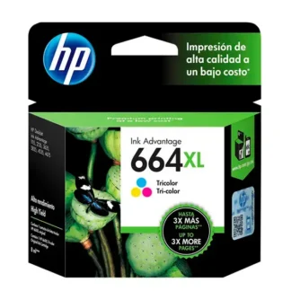 Cartucho de Tinta HP 664XL Tricolor Original (F6V30AL) 1115/2135/4675 330pag