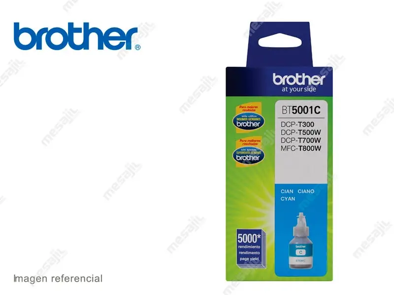 Tinta BROTHER BT5001C Cyan T500W T700W T710W MFC-T800W