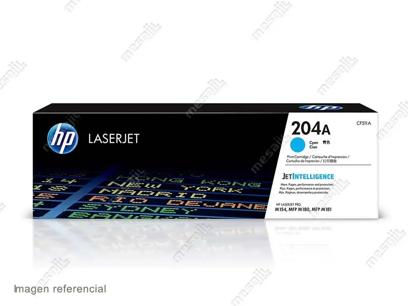 Toner HP 204A CF511A Cian M154 M180nw 900 pag - Imagen 2
