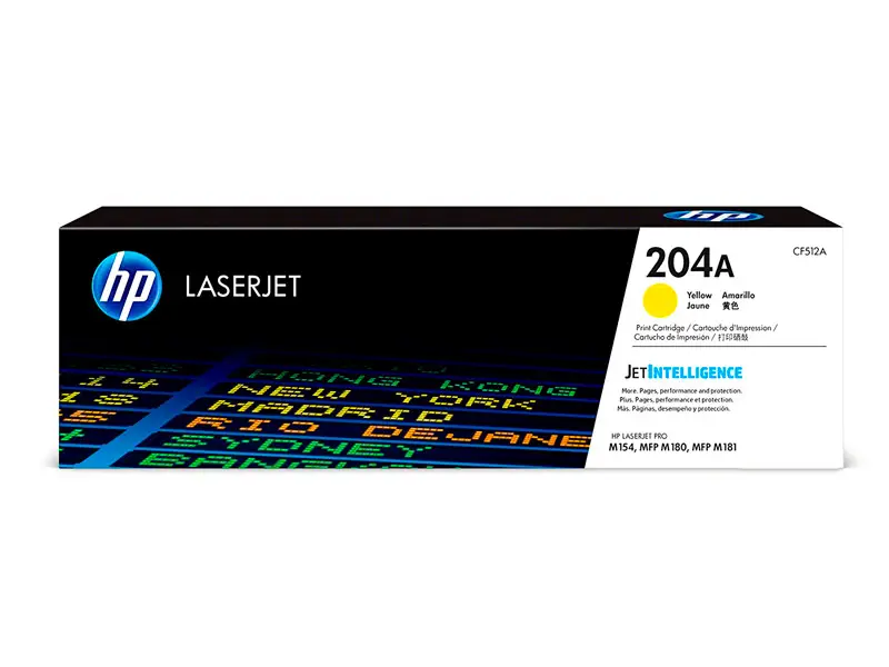 Toner HP 204A CF512A Amarillo M154 M180nw 900 pag