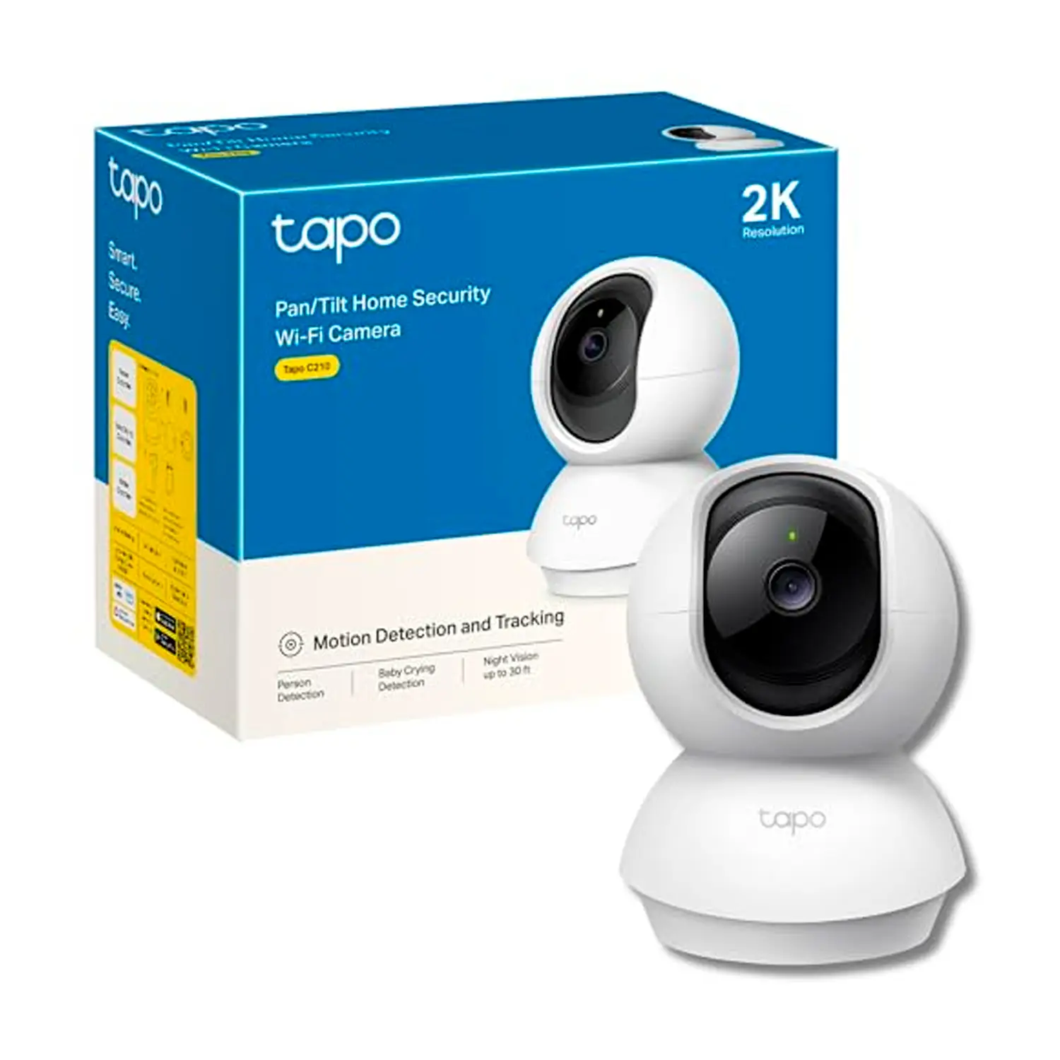 CAMARA TAPO IP PT INTERIOR 3MP 2K WIFI 3.8MM C210