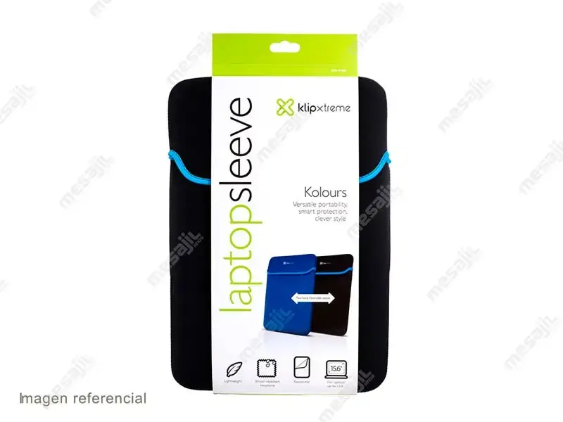 Funda 15.6 Klip Xtreme Sleeve para Laptop reversible Black KNS-415BL - Imagen 3