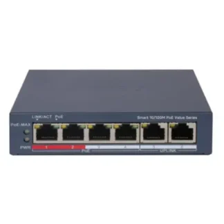 DS-3E1106P-EI/M Switch Smart de 6 Puertos de 4 puertos PoE y 2 RJ45 10/100
